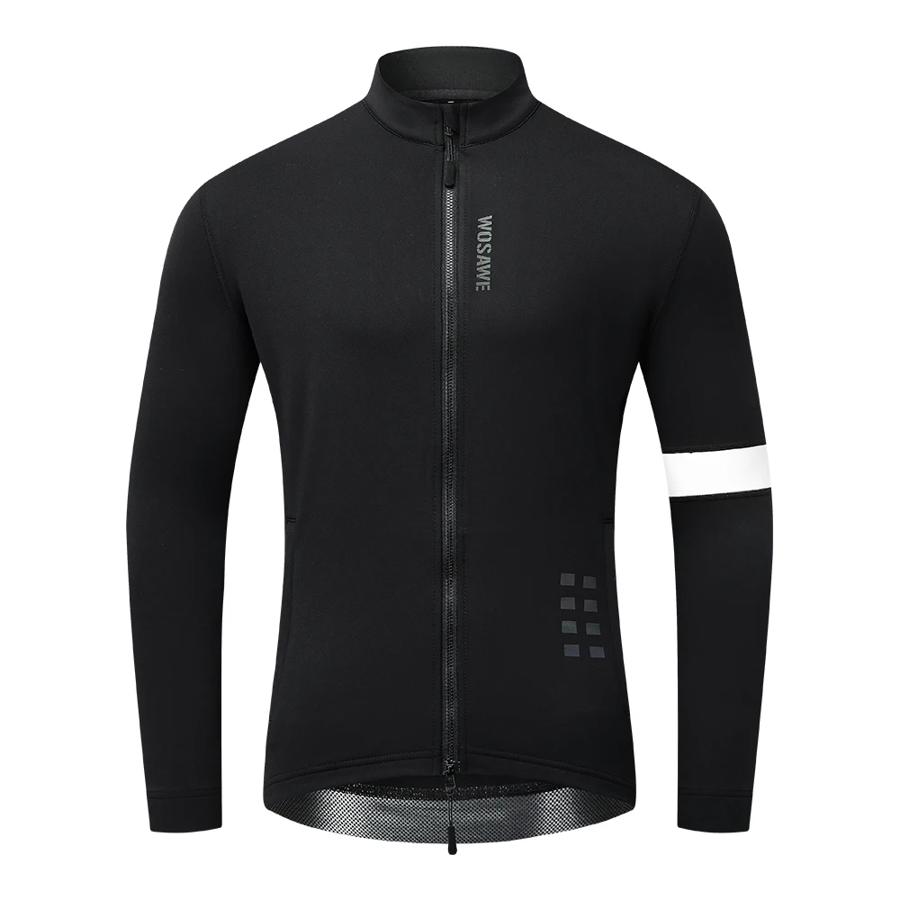 WOSAWE Mens Winter Thermal Cycling Jersey Keep Warm MTB Bike