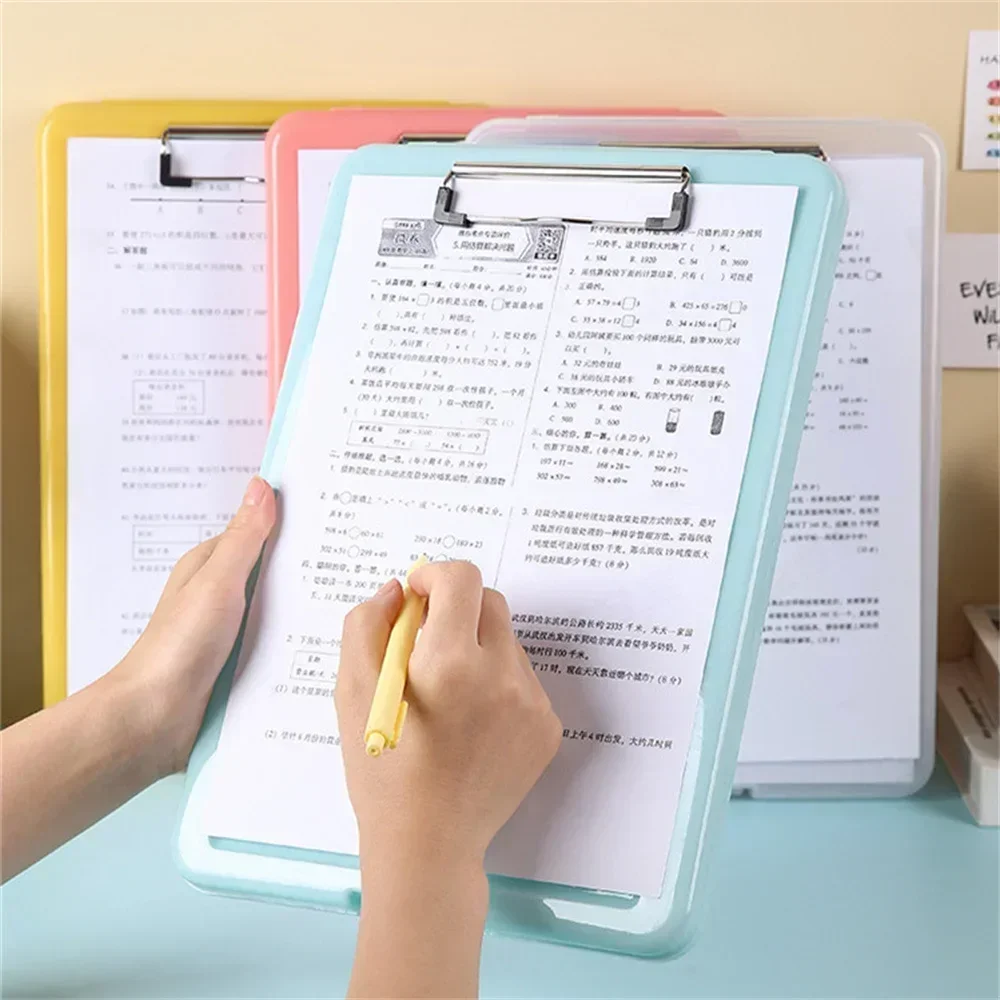 문구 케이스 패드 쓰기 폴더 간호사 파일, 플라스틱 클립보드 문서 보관 서류용 상자 포함