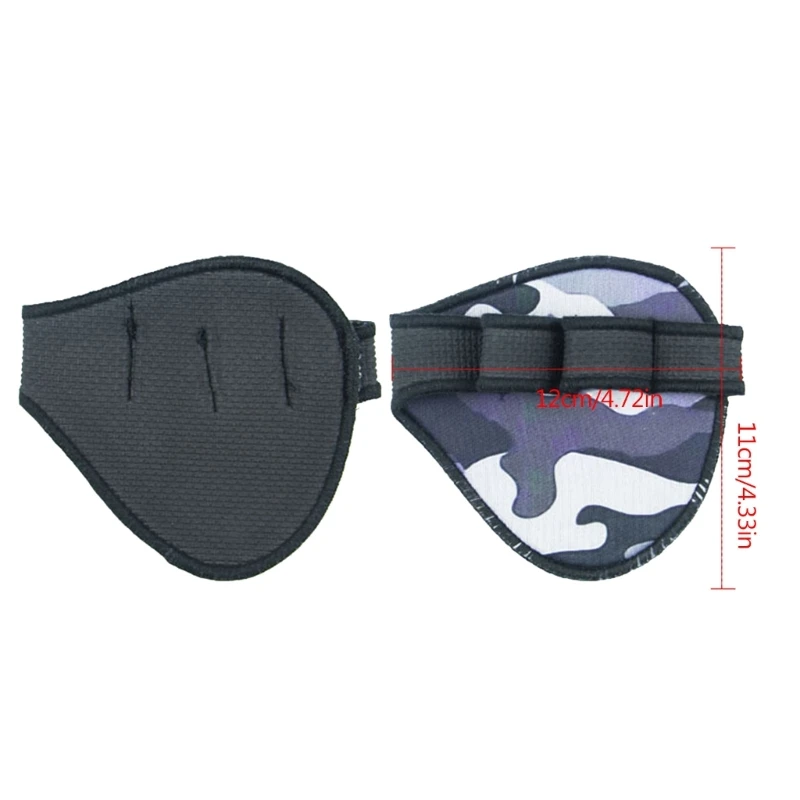 Pull Up Grips Pads with 4 Finger Loop Lifting Sweat Proof Pads Gym Workout Glove 6