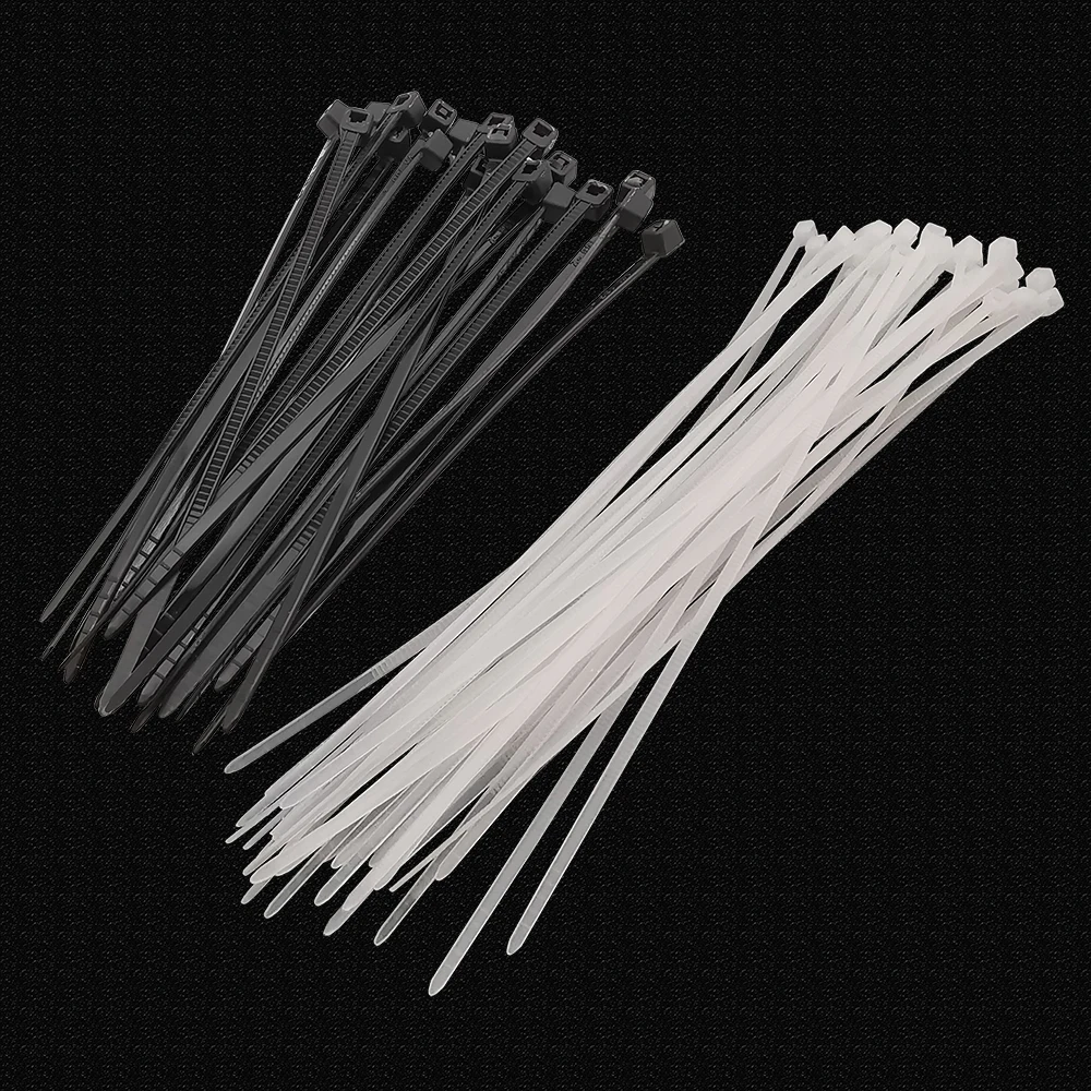 100Pcs/lot Self-Locking Plastic Nylon Cable Ties Black White Cable Zip Tie Binding Straps Fastening Ring Width 1.8mm 2.5mm 3.5mm cable ties,nylon cable ties,cable tie,nylon zip ties