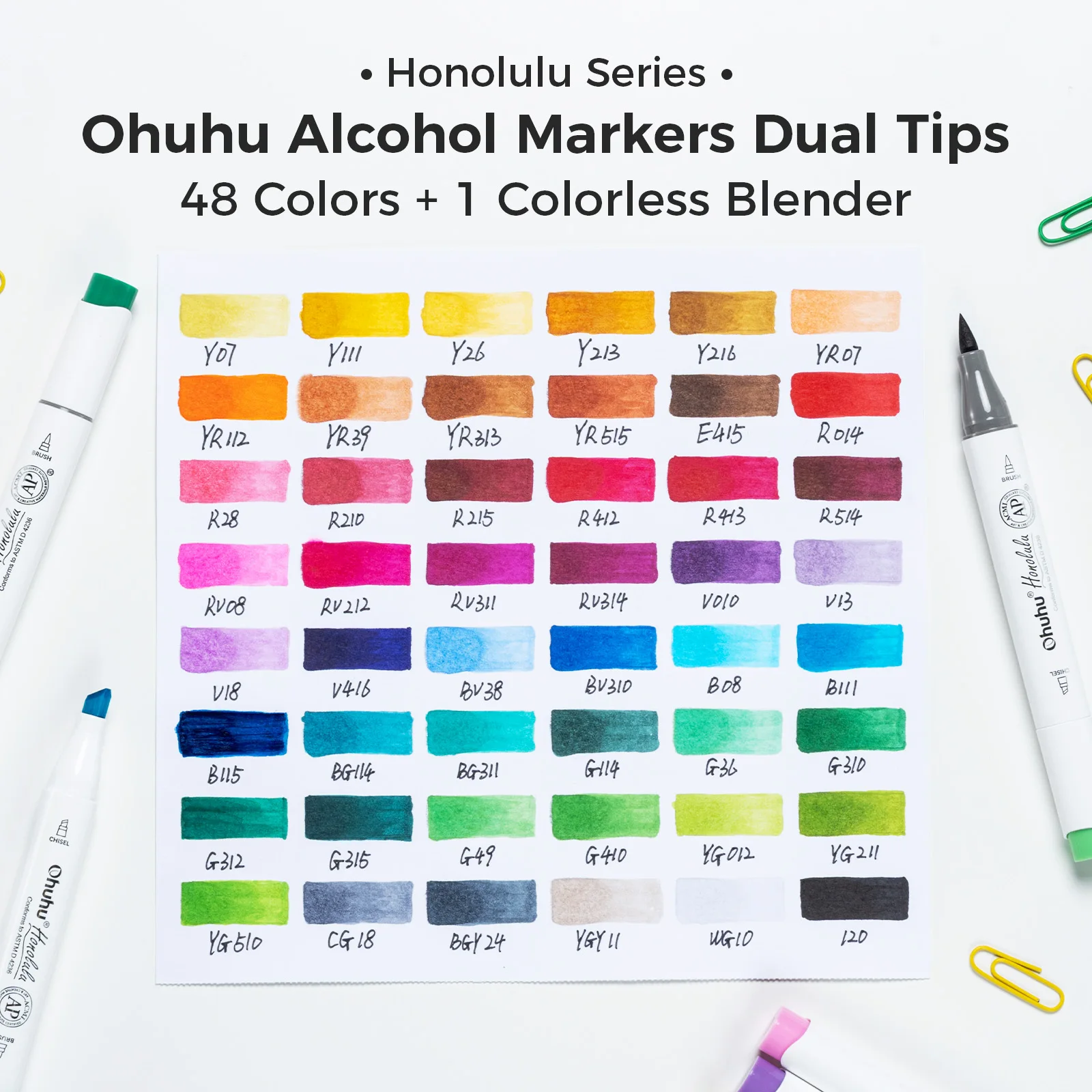 Ohuhu Graffiti Stift, 40 Kleuren, Permanente Markeerstiften Markeerstift Dubbel Punt Kunst Schetsen Twin Highlighters Met Draagtas Voor Schilderen Kleuren En Markeringen 1011926983