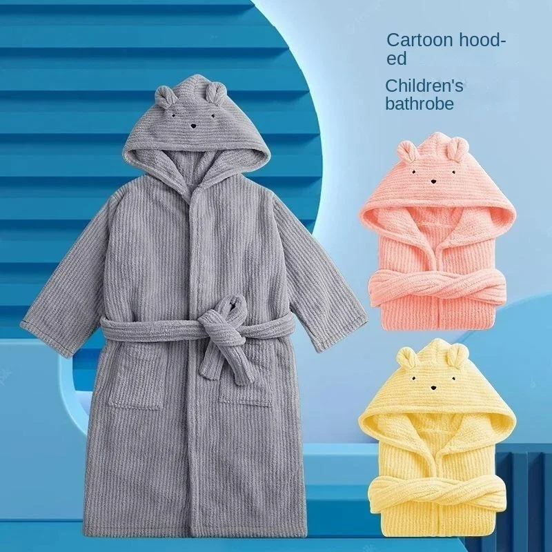 Kids Bathrobe for Girls Clothing Boys Flannel Bathrobe Robes Clothes Children's Sleep Lounge Cartoon Nnightgown Winter Pajamas