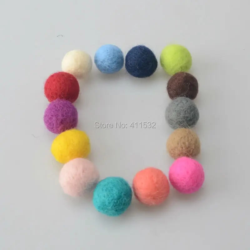 Wool Felt Balls 100pcs/lot 20mm Wool Felt Balls Garland Party Decor Wedding Decorations Kids Room Decor Home Diy Craft
