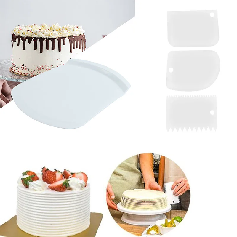 Durable Cake Spatula Set for Frosting Fondant Pastry Decorating Essential Baking Smoothing Tool for Decorating Baking Supplies