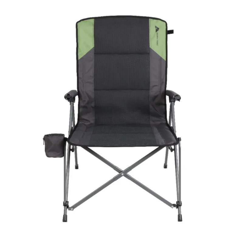 

High Back Hard Arm Camping Chair, Gray