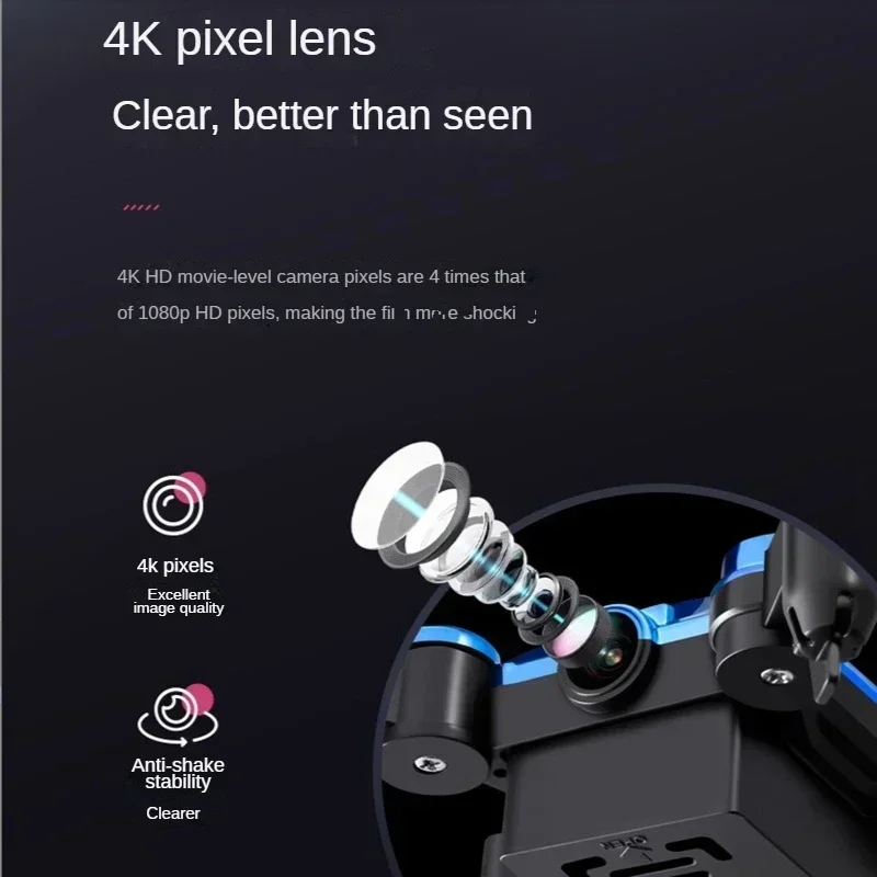 802 미니 드론 4K 1080P HD 카메라 WiFi Fpv 공기 압력 고도 전문 접이식 Quadcopter RC 드론 아이 장난감 선물을 잡아