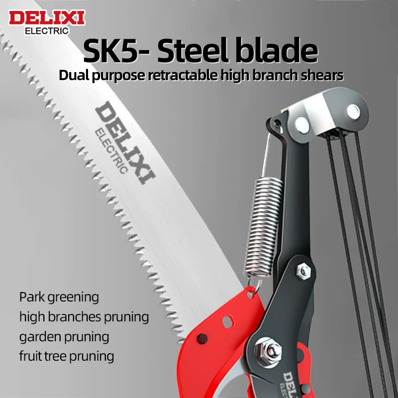 DELIXI ELECTRIC High-branch Shear High-altitude Pruning Shear Saw Tree Tool for Pruning Branches Special Scissors Garden Tools