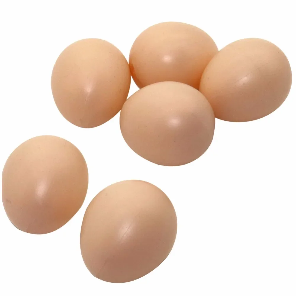 5/50 Pcs Plastic Fake Eggs Hen Hatching Simulation Laying Hen House Fake Eggs Farm Animal Supplies Children's Toys Painting Eggs 3