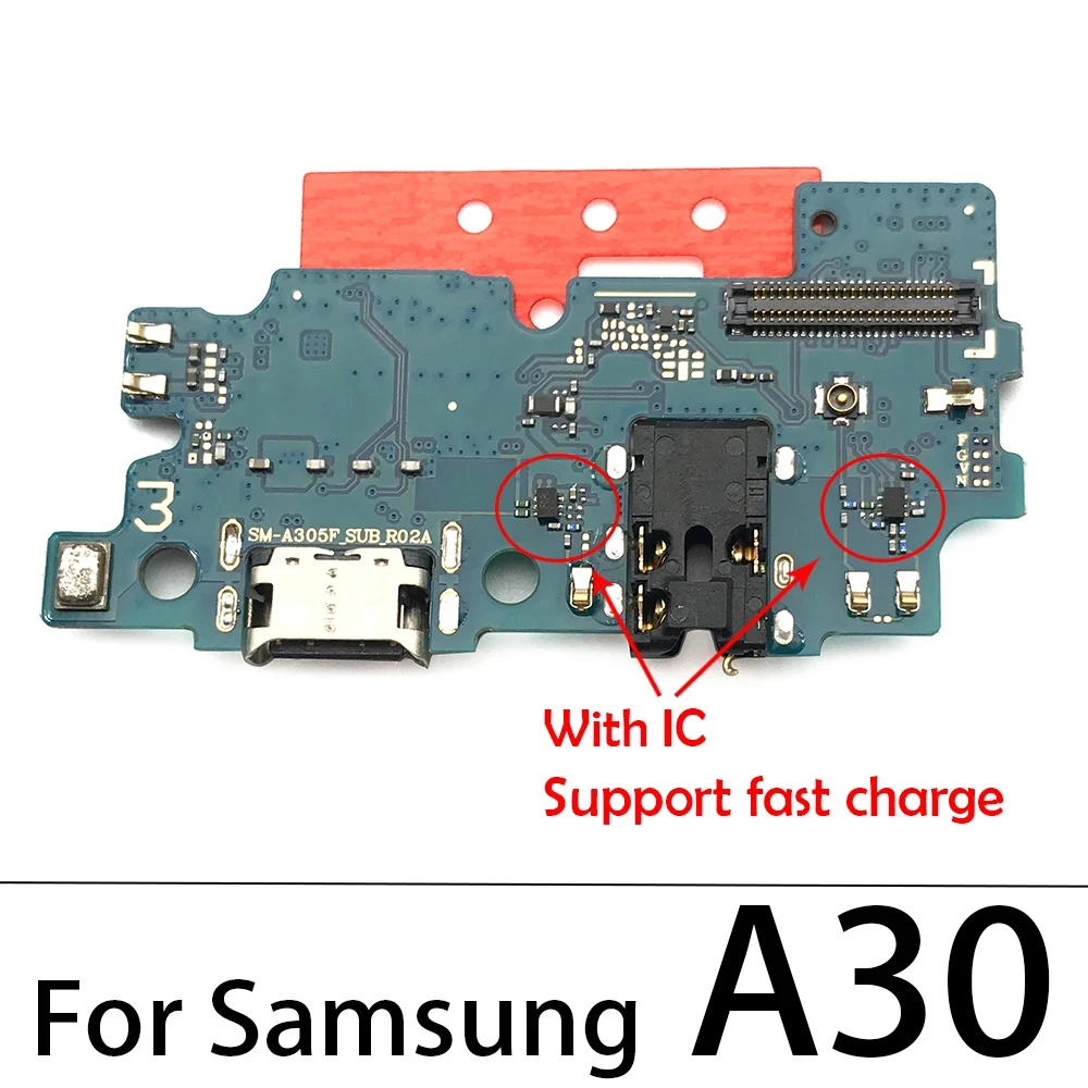 USB Charger Charging Port For Samsung A71 A70 A51 A50 A41 A40 A31 A30 A21S A20 A60 A10 Dock Connector Microphone Board