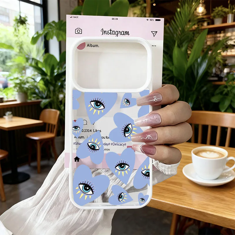 Turkish Lucky Eye Blue Evil Eye Phone Case - Acrylic Hard PC Back Cover