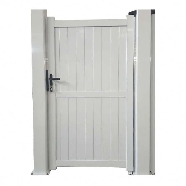 aluminum slat gate single pedestrian walkway door 6