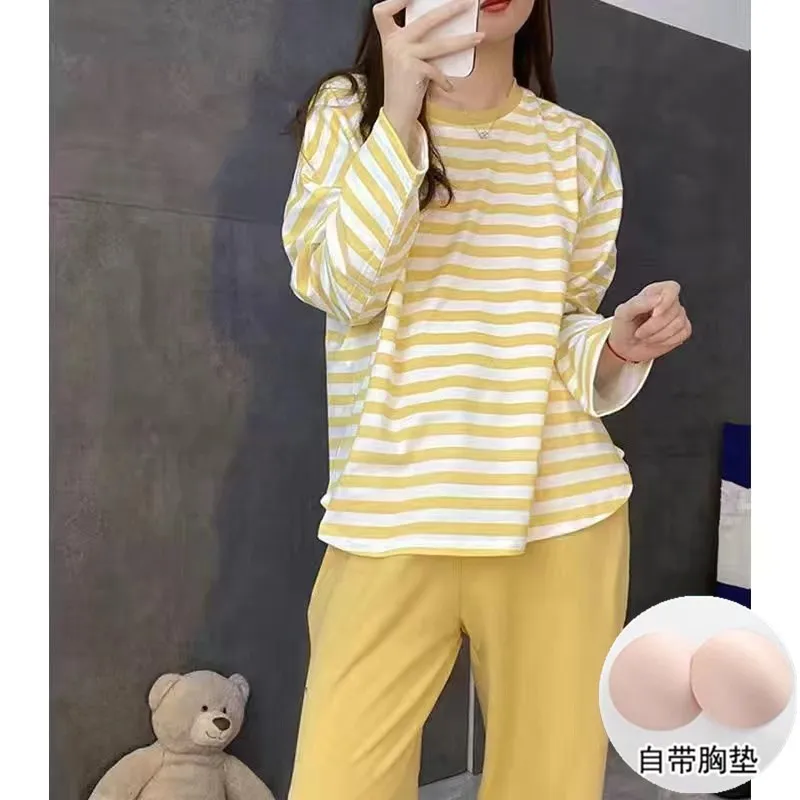 N83Striped breast pad double length - yellow