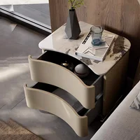 Commode de chambre à coucher, table de chevet mobile, armoire de rangement de luxe en bois pour salon, meuble de rangement Criado Mudo pour la maison 4