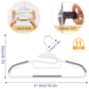 10/20/30pcs plastic coat hanger, non-slip super thin space-saving suit hanger pants hanger, sturdy and durable, with 360° hooks 2