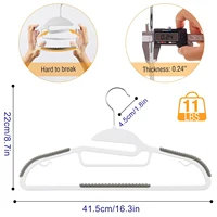 10/20/30pcs plastic coat hanger, non-slip super thin space-saving suit hanger pants hanger, sturdy and durable, with 360° hooks 2