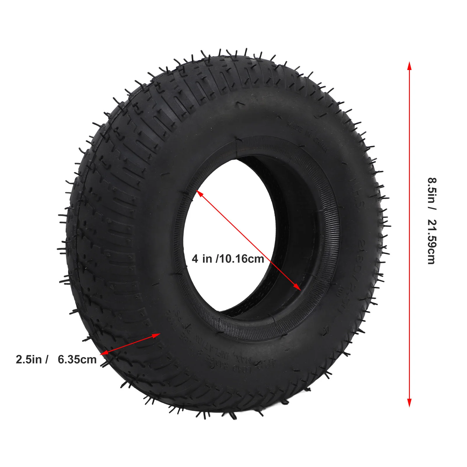 2.80/2.50‑4 Tire and Tubes with TR87 Bent Valve Stem Tires Inner Tube Set for Hand Truck Utility Cart Wheelbarrows Dollies Scoot