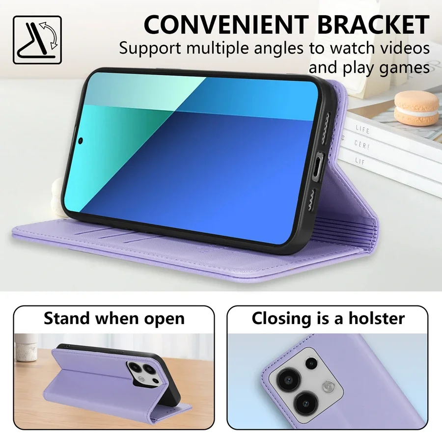 Luxurious Magnetic Wallet Flip Leather Case with Card Slot