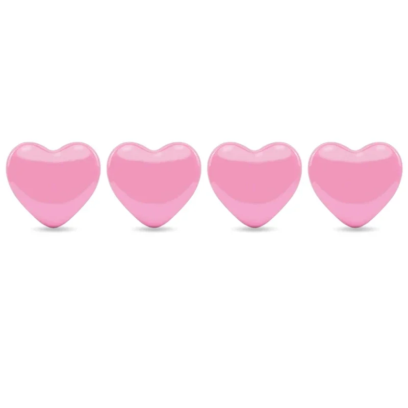 Chic 3D Heart-Shaped Black and Pink Metal Decorative Sticker