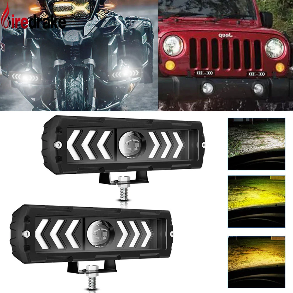 

Motorcycle Headlight 160W 16000LM High Bright Motorcycle Spotlights 6000K Auto Front Headlamp Fog light Auxiliary Headlight 30V