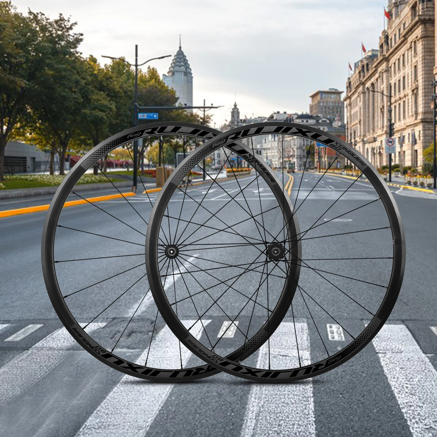 700C Ultra-light Road Bike Wheelset 30/40/50mm High V/C Brakes