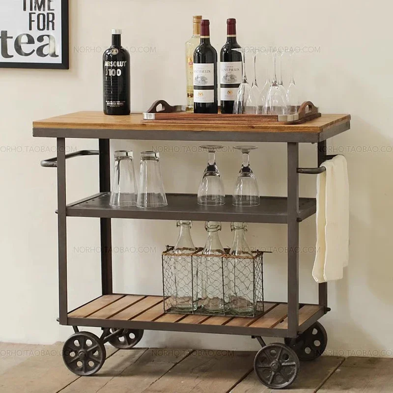 

Kitchen Island Table Trolley Rolling Utility Outdoor Serving Food Trolley Cart Bar Beach Grocery Cabeceros Dining Room Sets