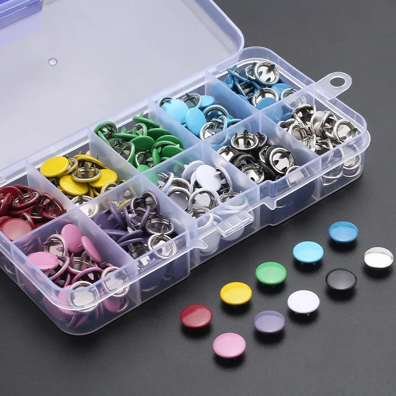 Colorful Stainless Steel Baby Clothing Accessories Installation Tool Suit9.5mm Dark Buckle Mother Child Button For Clothing