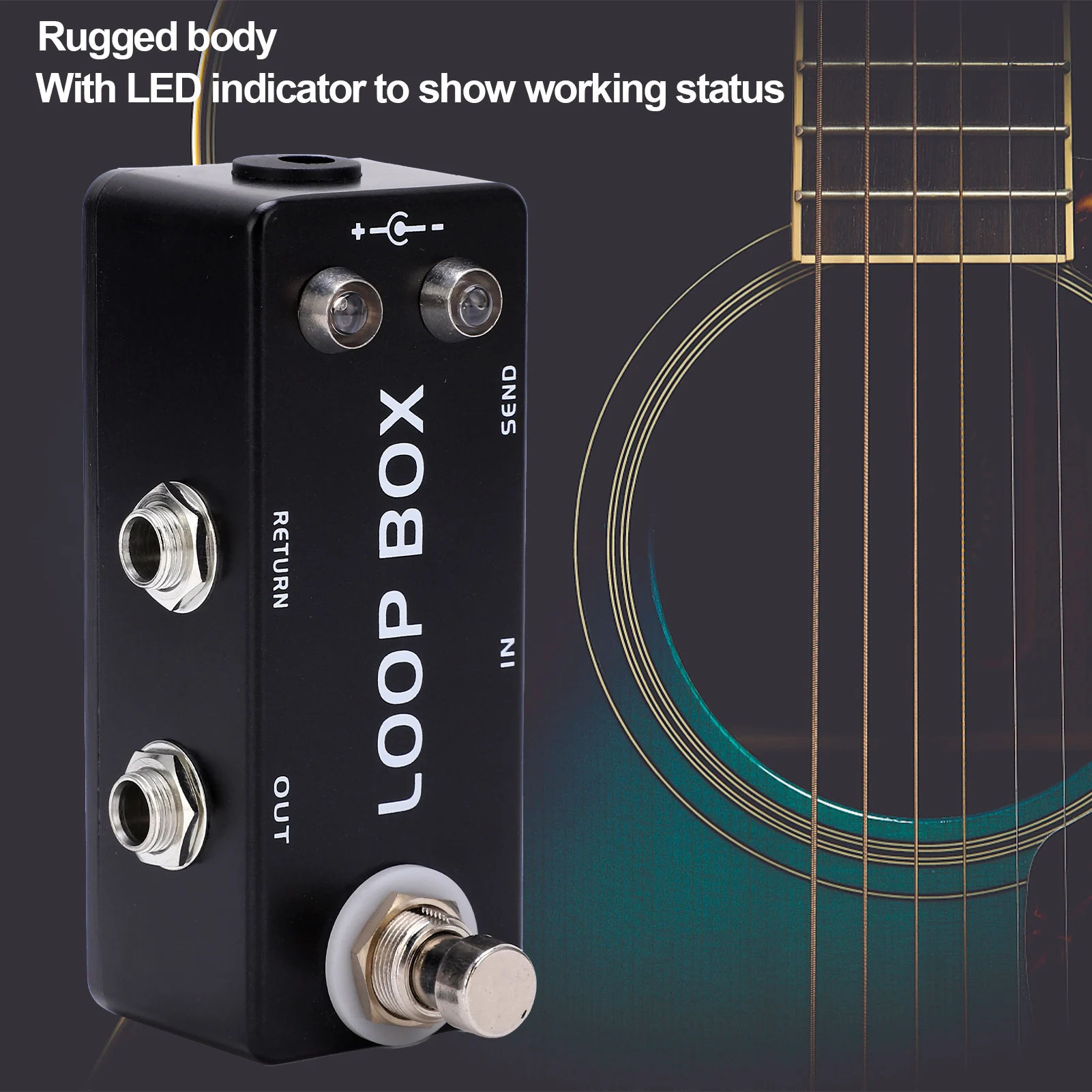 Channel Selection Switcher Guitar Loop Effect Metal Black Mini Pedal True Bypass Channel Selection for Electric Bass