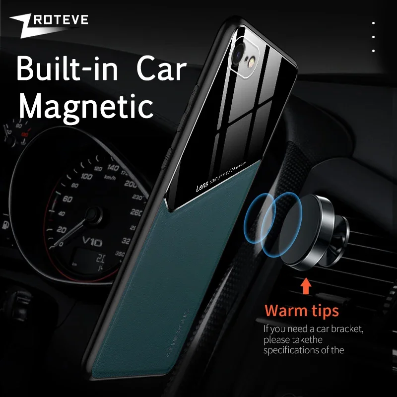 Zroteve Premium PU Leather Magnetic Hard Cover - Sleek Protective Phone Case