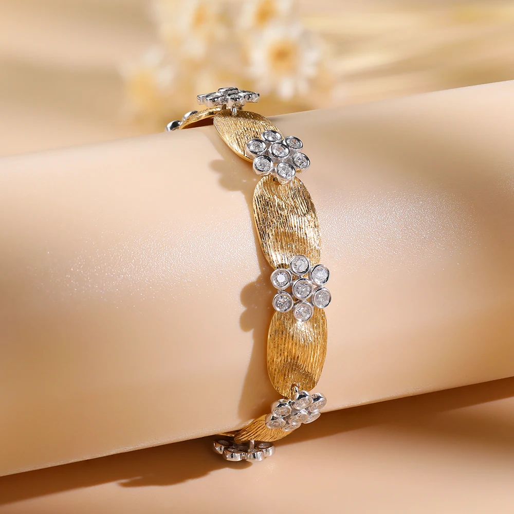 Sef4830d49ca54607be380ad0343b58cfb M-JAJA 100% Natural Diamond bracelet F Color VSI Clarity Solid 18k White Gold AU750 Engagement Wedding for Women Fine Jewelry