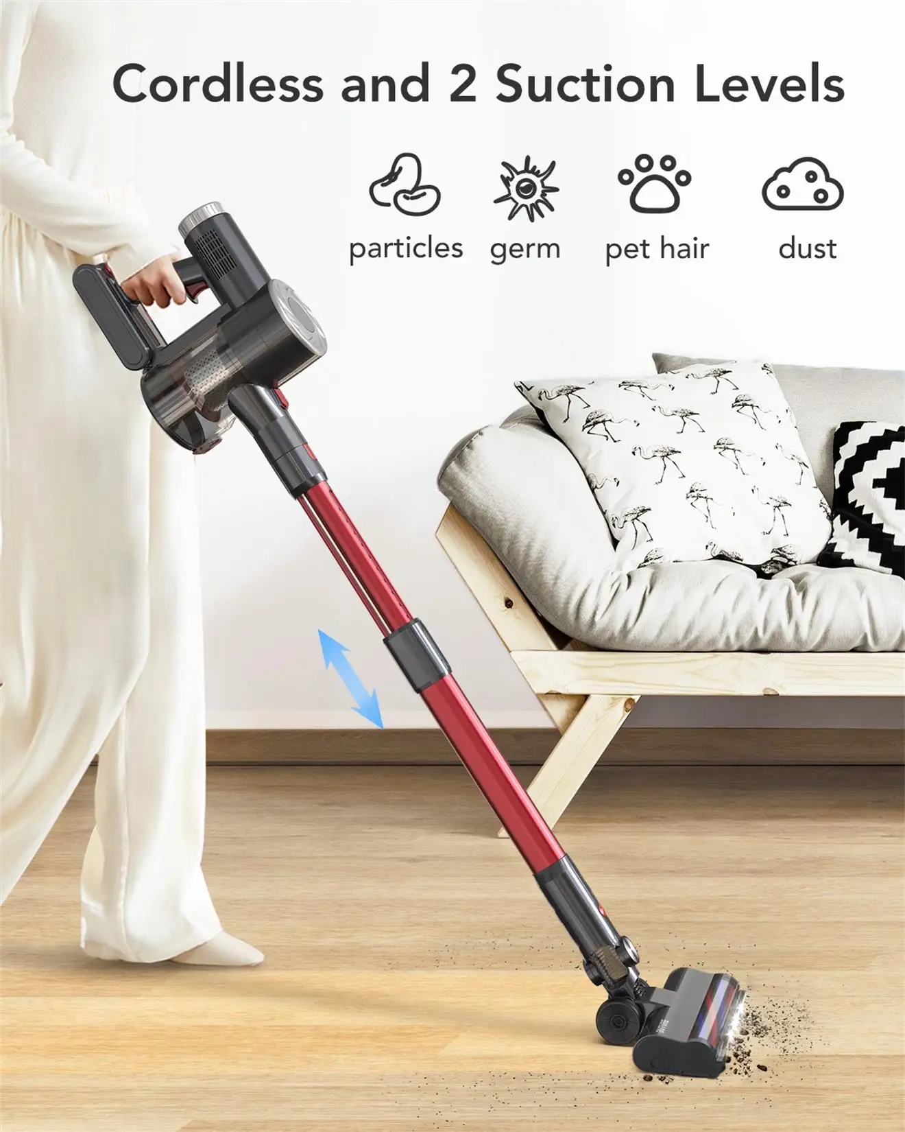 Honiture Cordless Vacuum Cleaner 450W 33000PA Handheld Removable Battery  Wireless for Carpet Pet Hair Smart Home Appliance - AliExpress