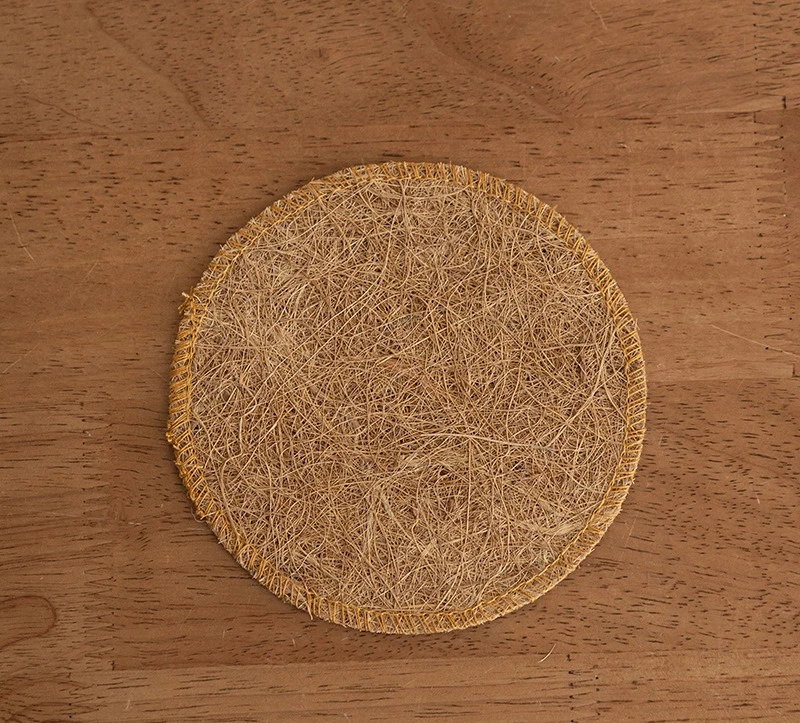 Vintage Eco-Friendly Natural Loofah Teapot Mat and Kitchen Coaster