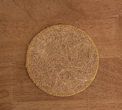 Vintage Eco - Friendly Natural Loofah Teapot Mat and Kitchen Coaster (13CM)