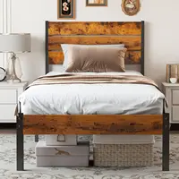Twin Size Metal Platform Bed Frame - Mattress Foundation with Headboard and and Footboard, No Box Spring Needed with 700LBS Stur 1