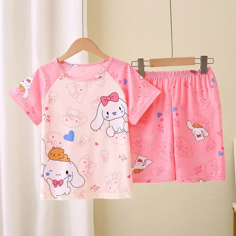 Kawaii Cartoon Summer Girls Boys Pajamas Set Pijama Infantil Kids Clothes Pyjamas Sets Sleepwear Baby Outfits Loungewear