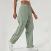 Loose Sports Yoga Pants Women Solid Color Woven Gym Trousers Breathable Quick Dry Jogger Pants Female Sportswear Workout Clothes 4