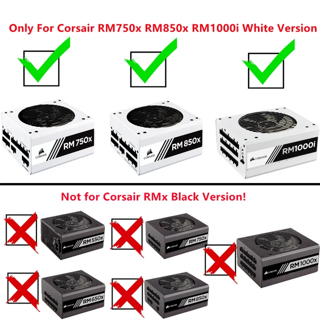 Corsair White PCIe 6Pin 3x Molex 4Pin Fan Power Supply Cable 18AWG For RM750x RM850x RM1000i ATX Power Supply - AliExpress