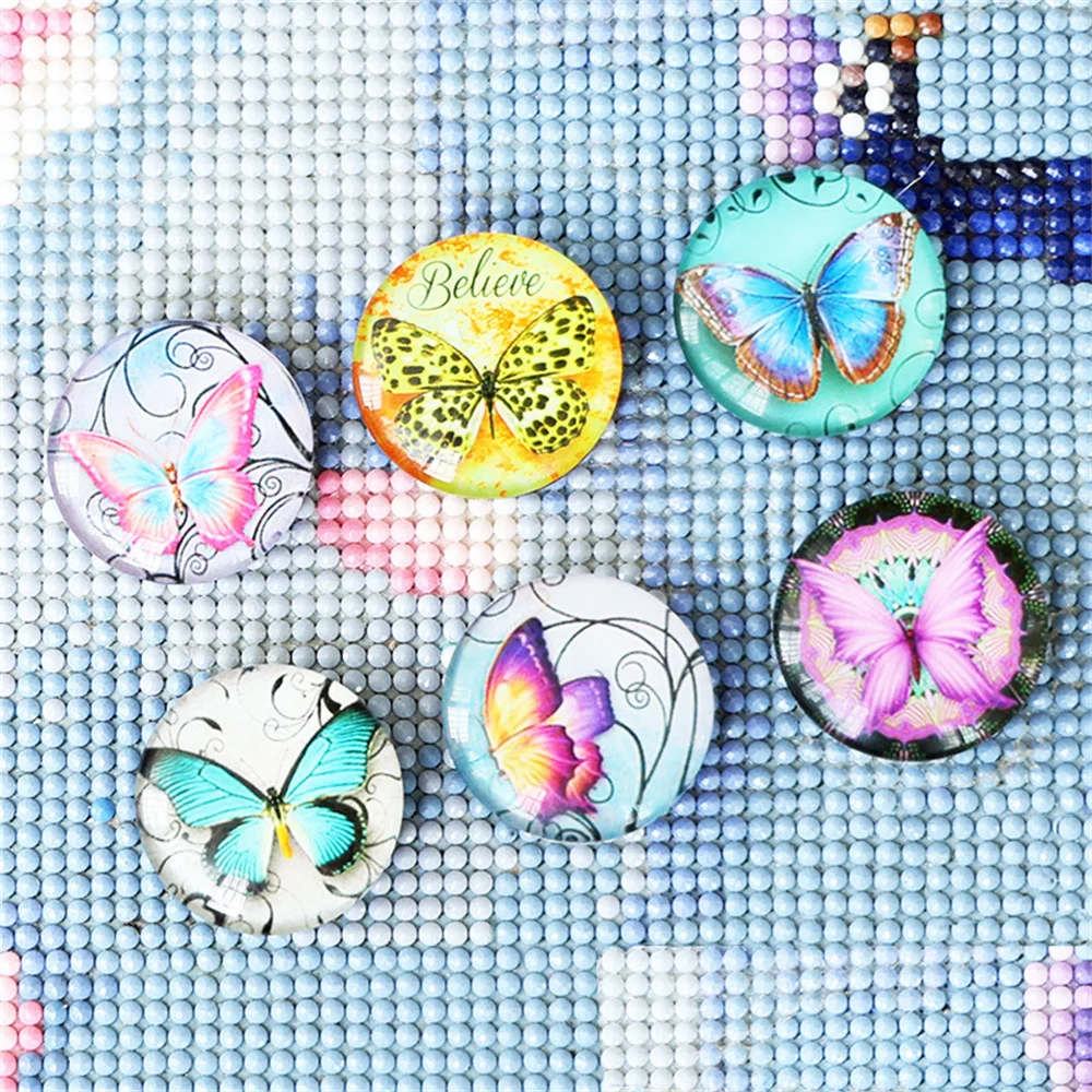 New Arrival 1pc Butterfly Pattern Diamond Painting Magnet Cover Holder Locator Fridge Magnet Diamond Art Embroidery Accessories