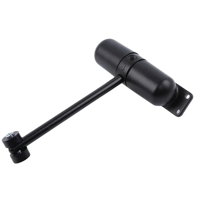 Black door closer 180 Degree Spring er Stopper Pulley Mute Adjustable Force Automatic Door Closing Device Door Accessories