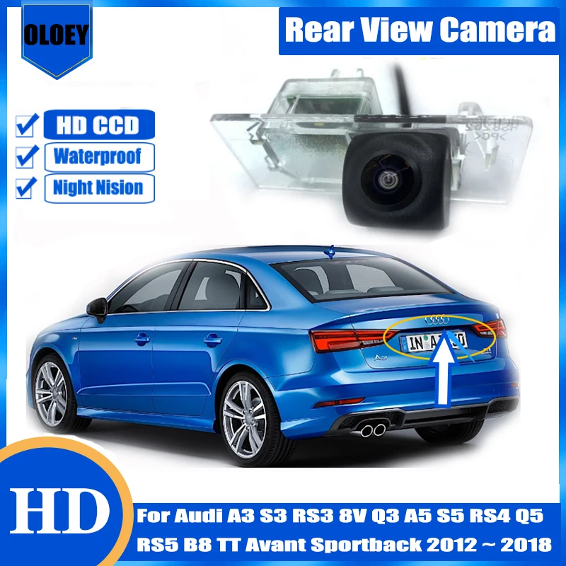 

Камера заднего вида для Audi A3 S3 RS3 8V Q3 A5 S5 RS4 Q5 RS5 B8 TT Avant Sportback 2012 ~ 2018