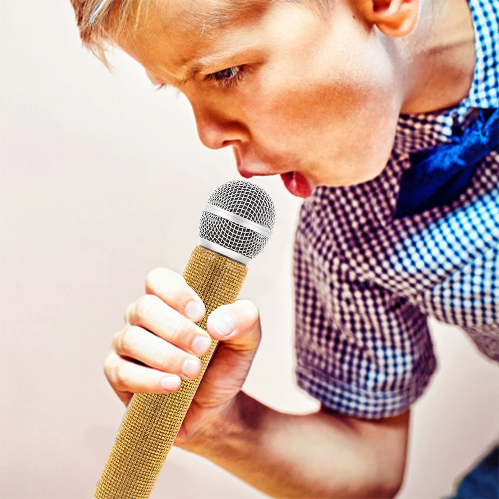 

Поддельный микрофон, 2 шт., реквизит, игрушечный микрофон, реалистичный микрофон