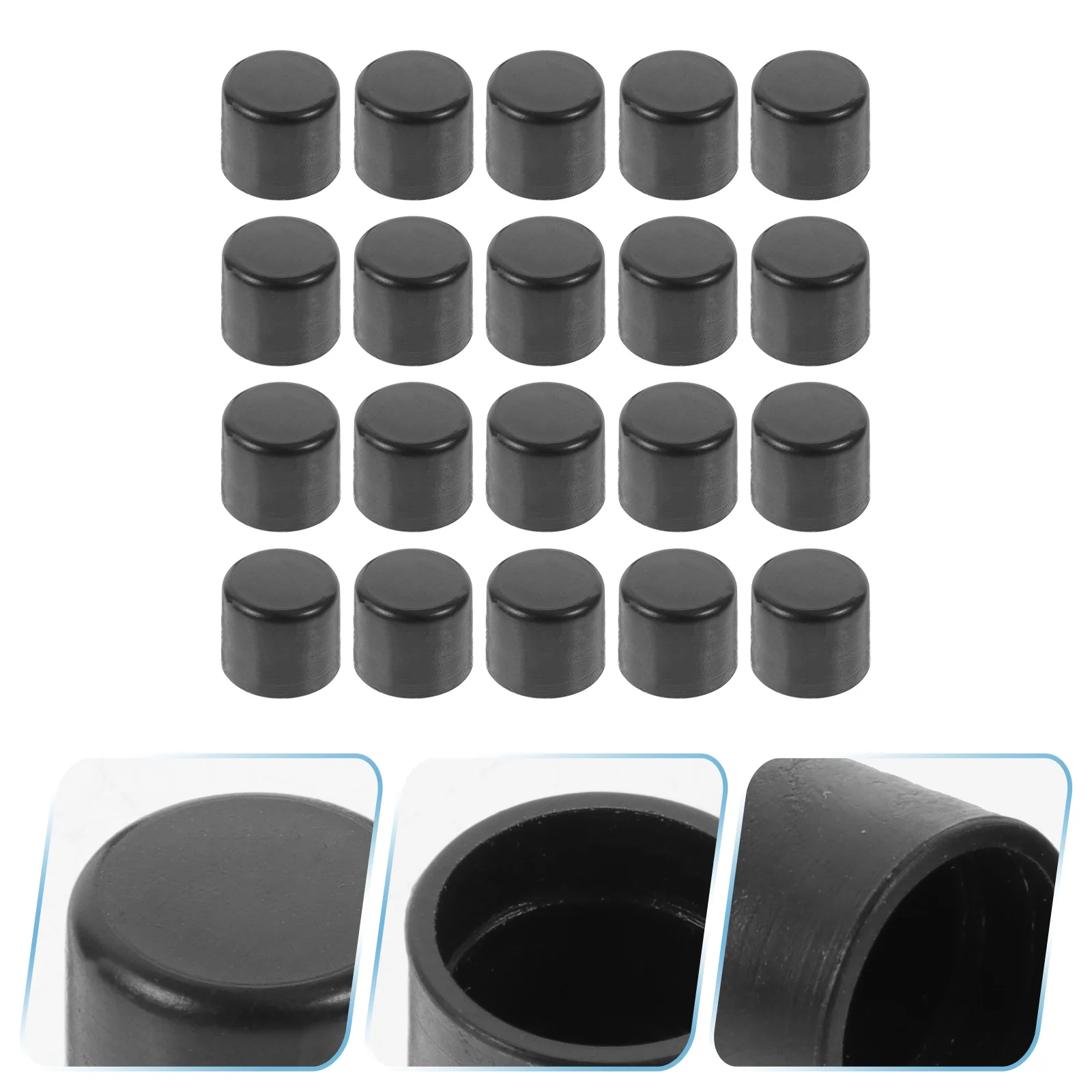 20 Pcs Accessories End Caps For Standard Foosball Tables Pole Cap Miss Soccer Plastic Covers Machine Stick Caps