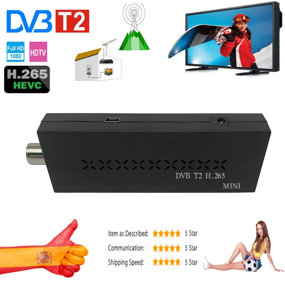 DVB T2 MINI HD DVB-C DVB-T2 Youtube HDMI Wifi PVR H.265 1080P USB2.0 Tuner Receiver Android Digital TV Set Top Box |