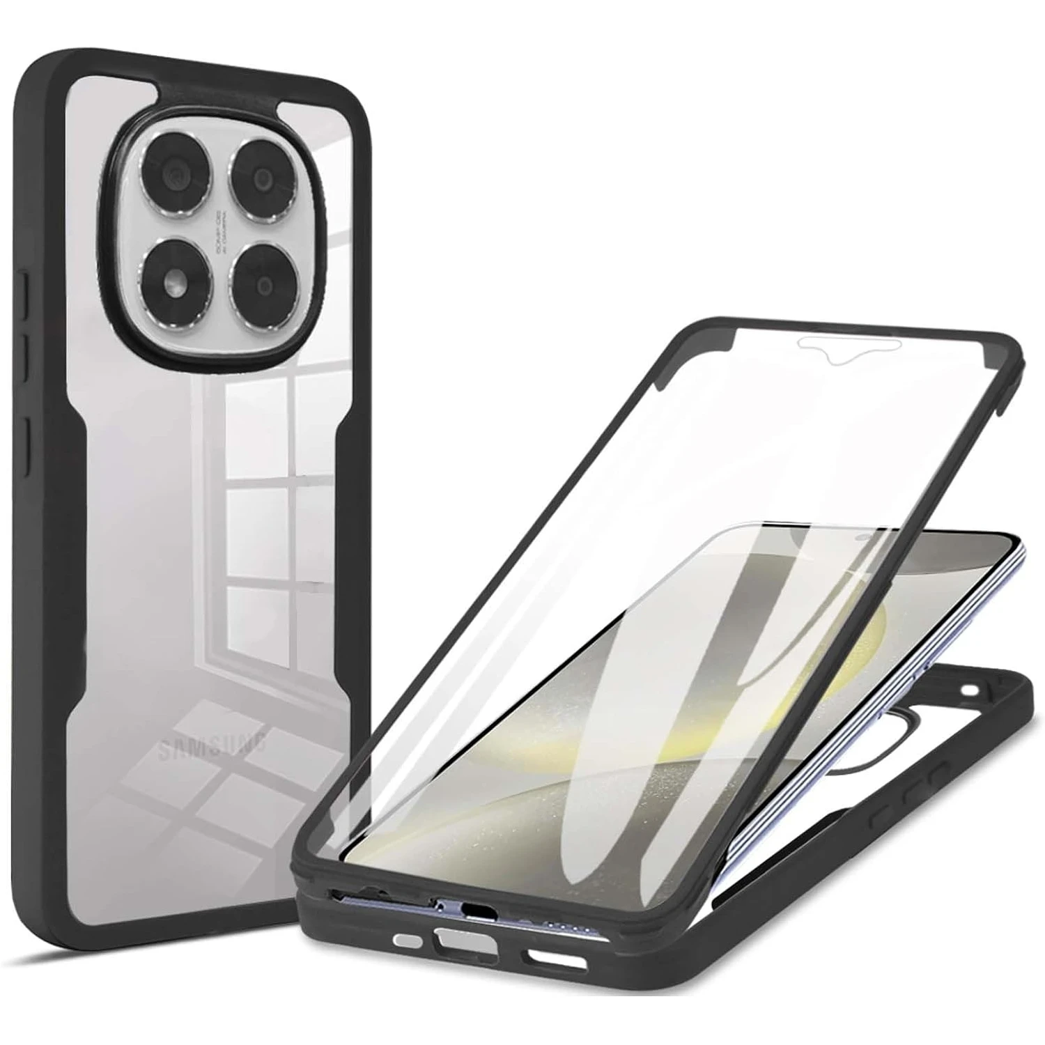 360° All-Round Shockproof Clear Case with Built-in Screen Protector