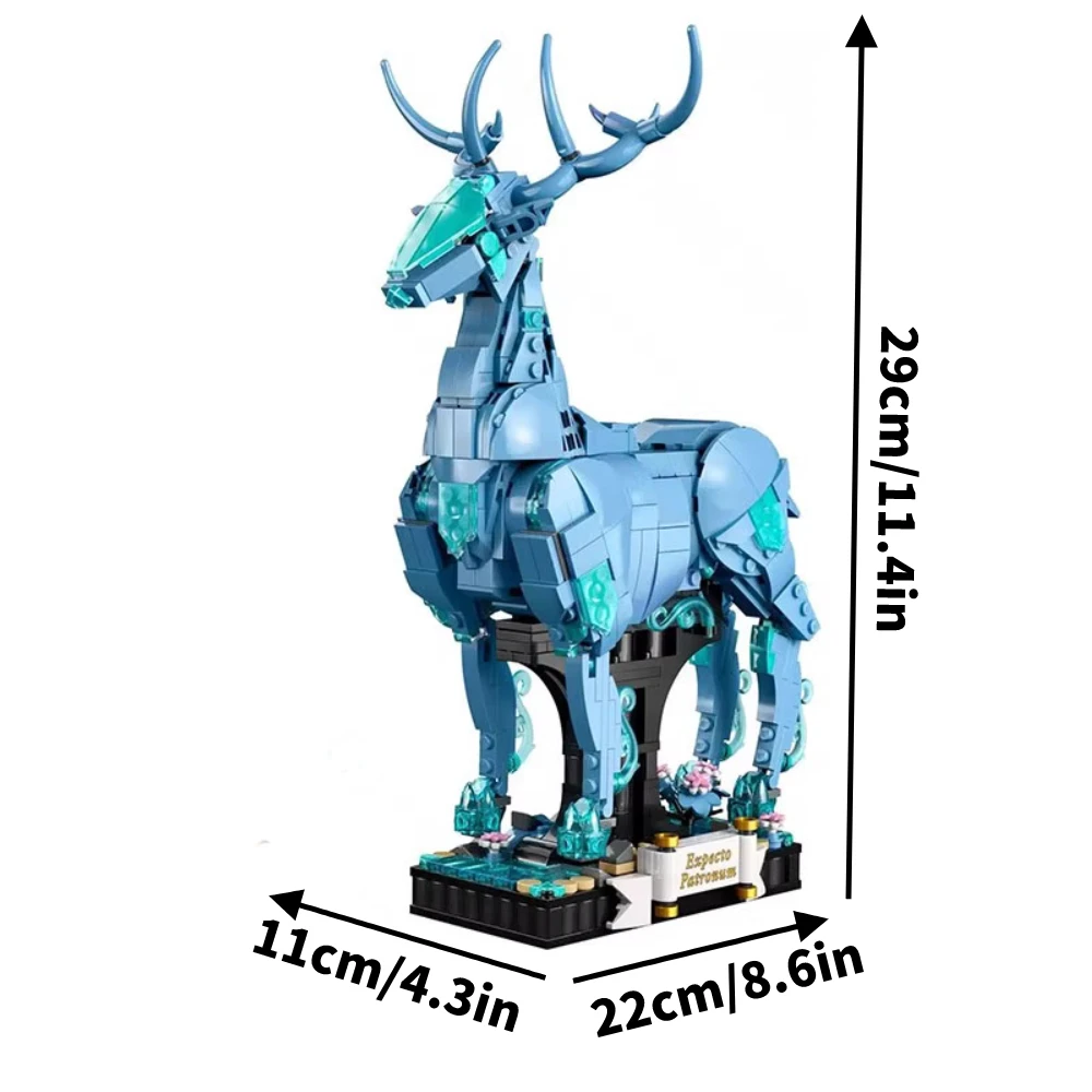 Wizarding World Moc Bricks 76414 Patronus Collectible 2-in-1 Building Blocks Set Christma Gift Idea for Teen Aged 14 and Up Toys 5