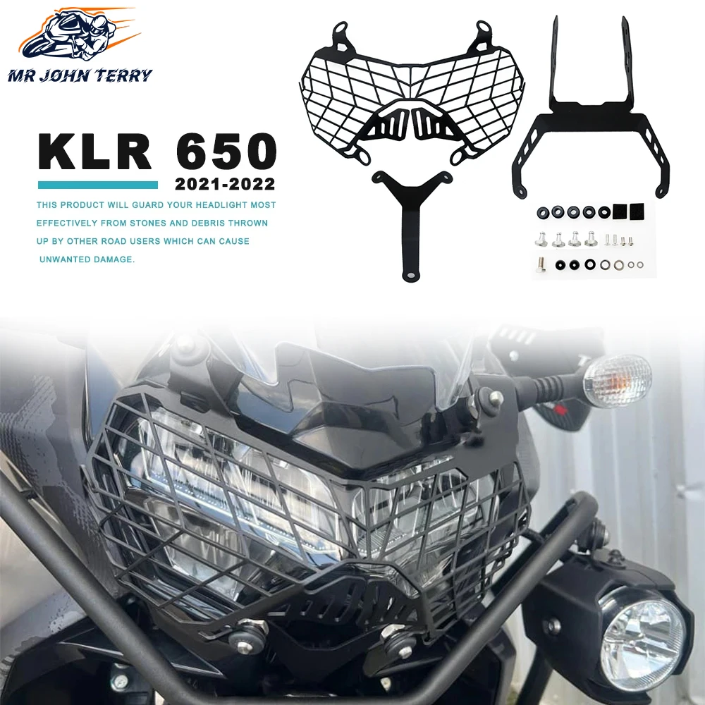 Motorcycle Accessories Front Headlight Guard Cover Protector For KAWASAKI KLR 650 2021 2023