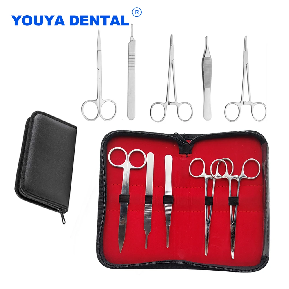 StainlessSteelDentalSurgicalTissueTweezerSetSurgicalScissors