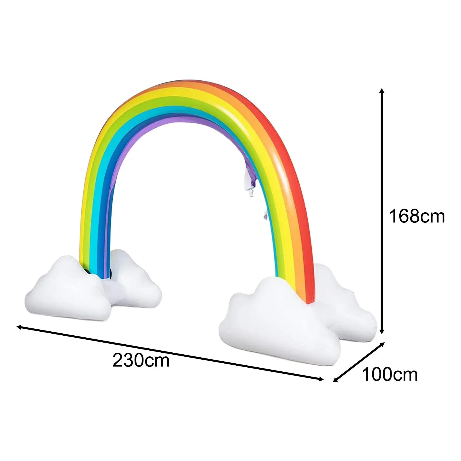 Inflatable Rainbow Sprinkler PVC Colorful Portable Outdoor Lawn Sprinkler Bridge for Child Outside Pool Parties Garden Adults Inflatable Rainbow Sprinkler PVC Colorful Portable Outdoor Lawn Sprinkler Bridge for Child Outside Pool Parties Garden Adults