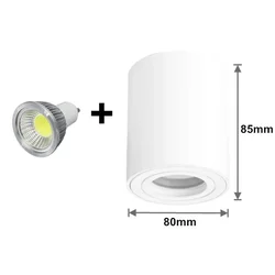 Modern LED Round Surface Mount Ceiling Downlight Fixture Lamp (Natural White 4000k)
