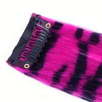 LUPU-Extension de Cheveux Synthétiques en Plumes pour Femme, Faux réinitialisation Coloré, Postiche en une Seule Pièce, ixCosplay, Style Y2K 4