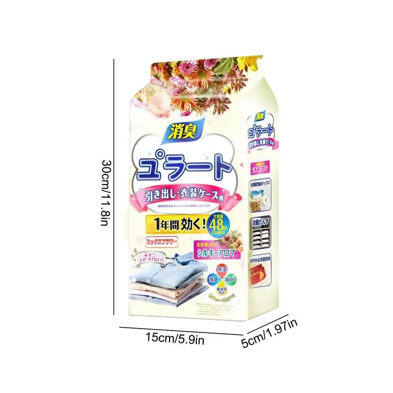 Scented Sachets Closet Smell Freshener 48pcs For Drawers